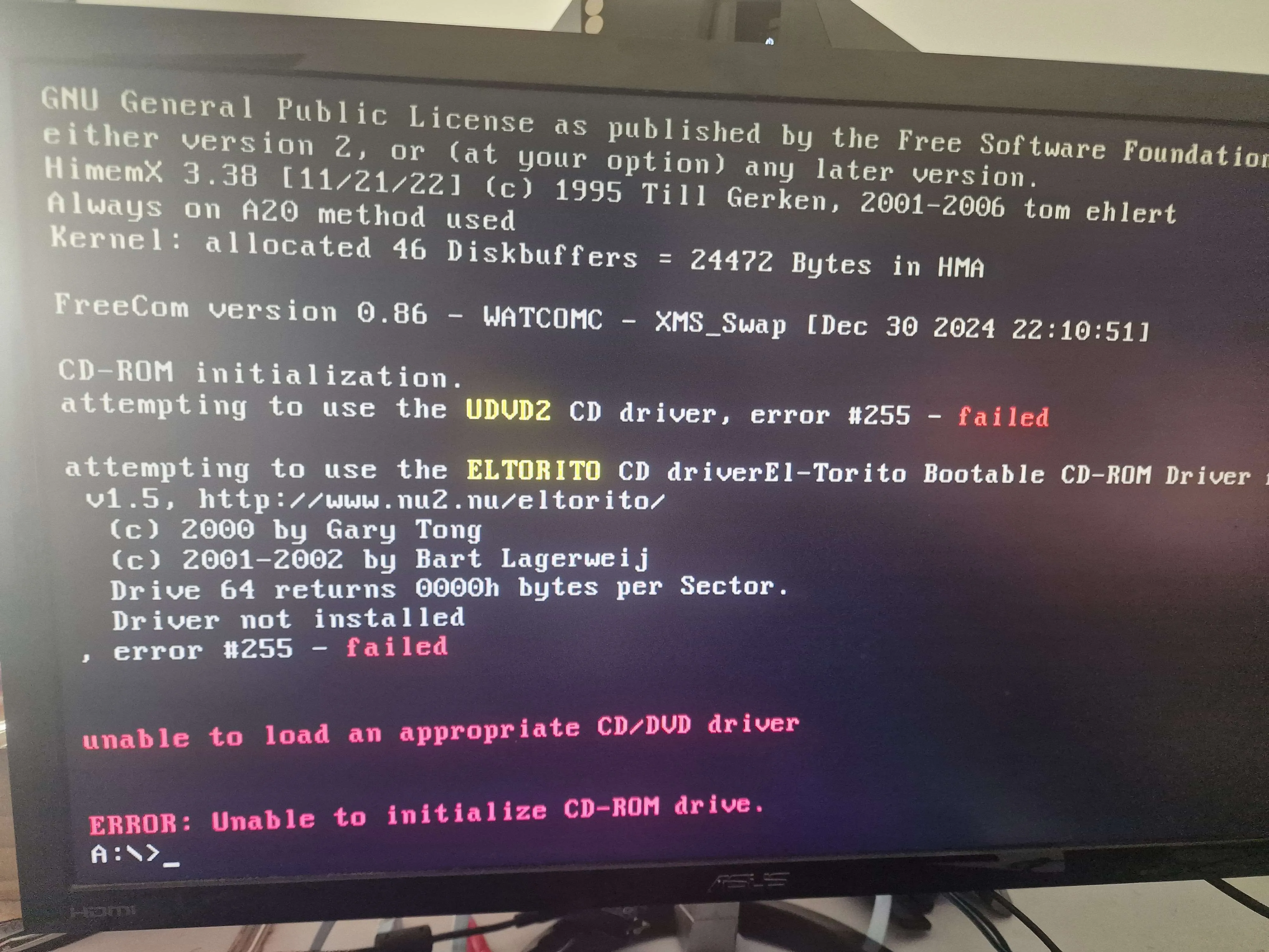 Boot Failure